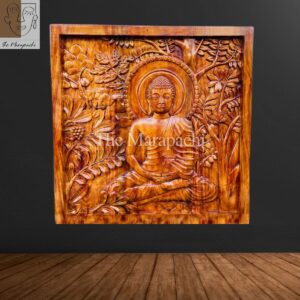 Elegant Buddha Wooden WallPanel