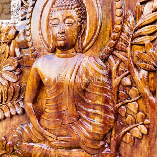 Elegant Buddha Wooden WallPanel