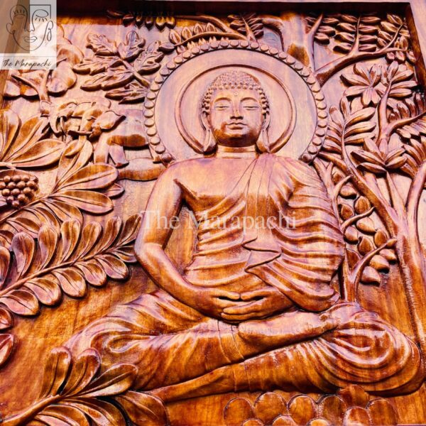 Elegant Buddha Wooden WallPanel