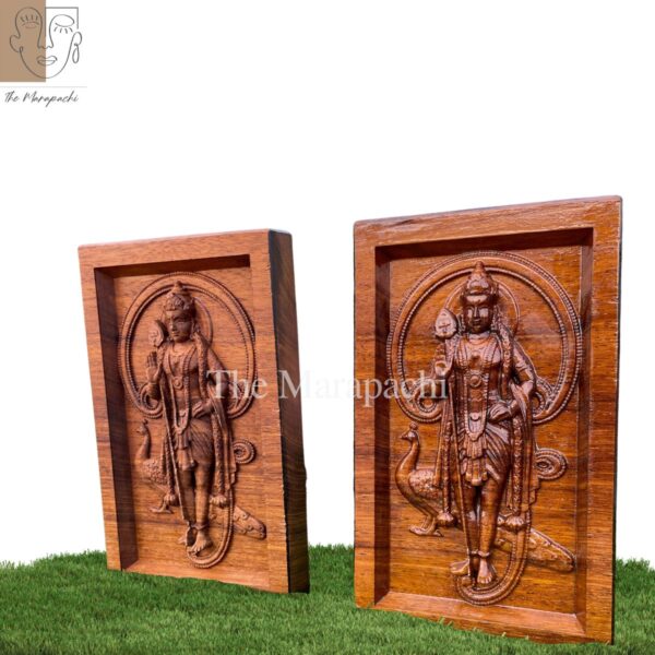 Lord Murugan Wooden Photo Frame