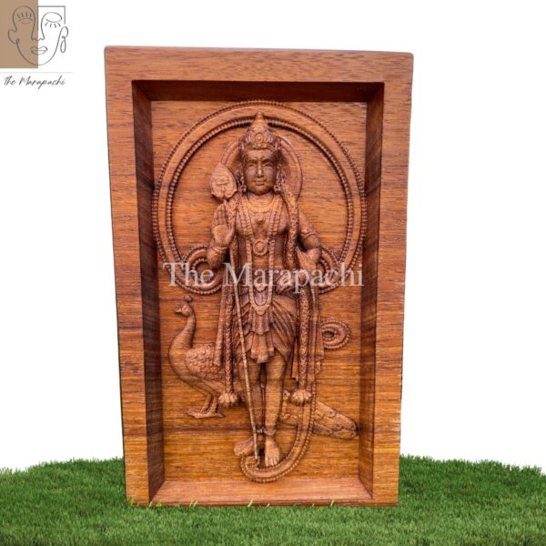 Lord Murugan Wooden Photo Frame