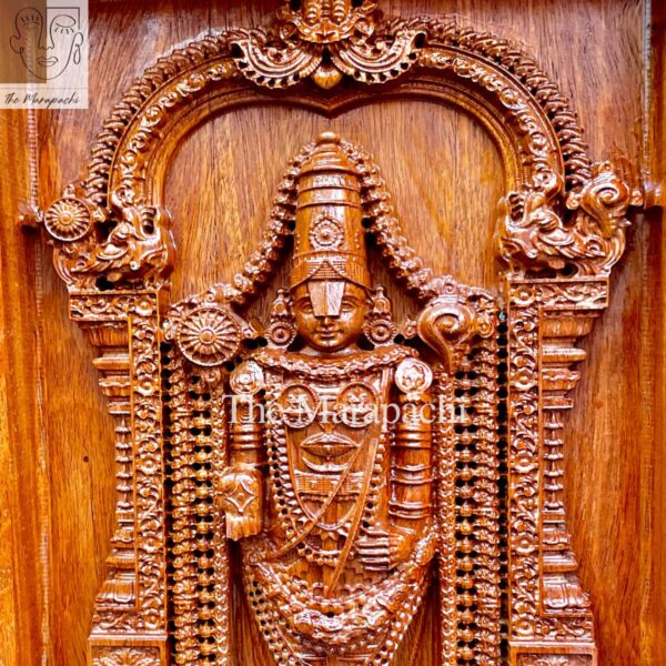 Lord Tirupati Balaji 1ft Wooden Frame