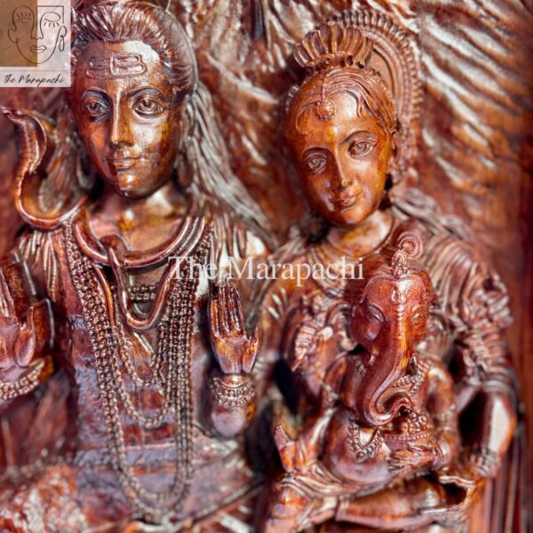 Lord Shiva & Family Wooden Frame