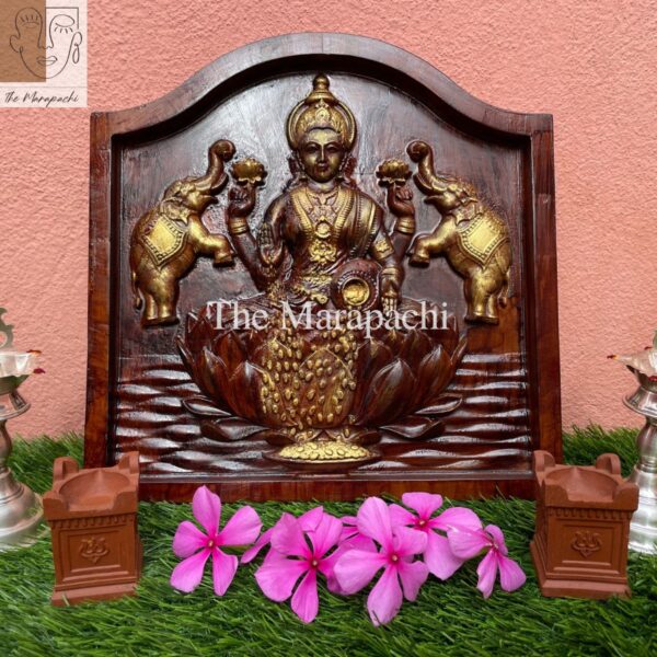1ft God Lakshmi Wooden Frame