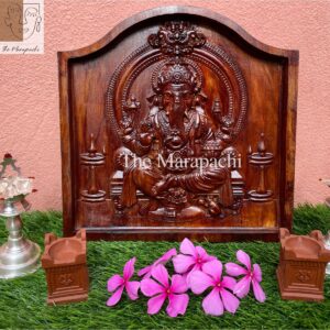 1ft God Ganesha Wooden Frame