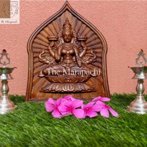 1ft God Gajalakshmi Wooden Frame