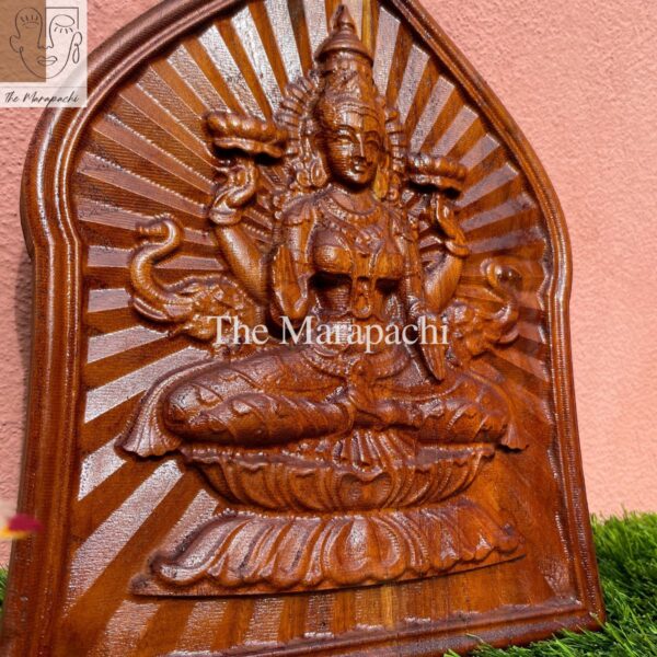 1ft God Gajalakshmi Wooden Frame