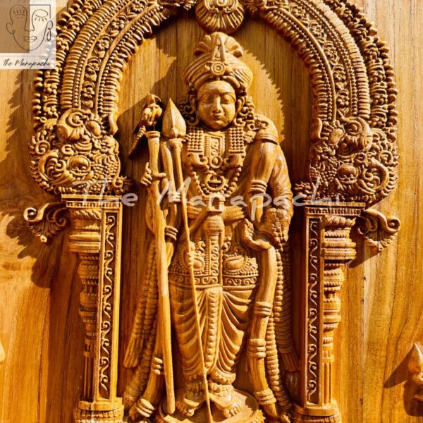 Lord Murugan Teak Wood WallPanel