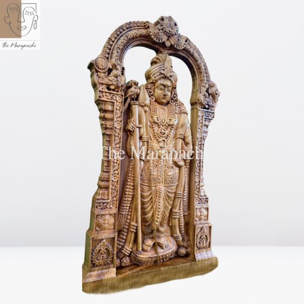 Lord Murugan Teak Wood Statue(MasterPiece)
