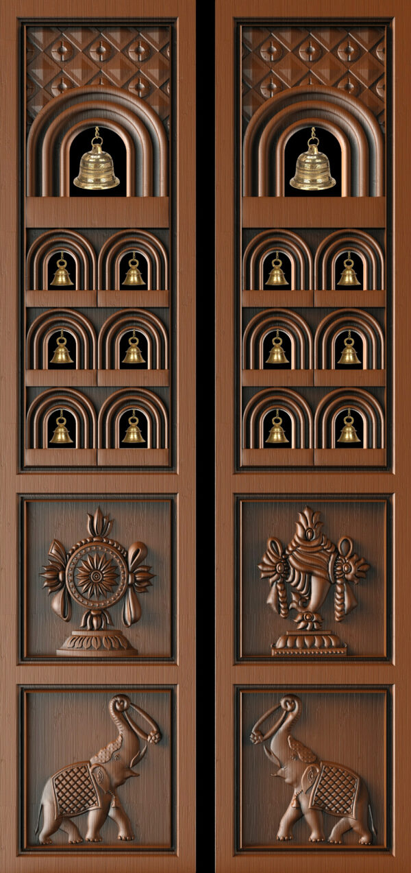 Teak Wood Poojaroom Door 5