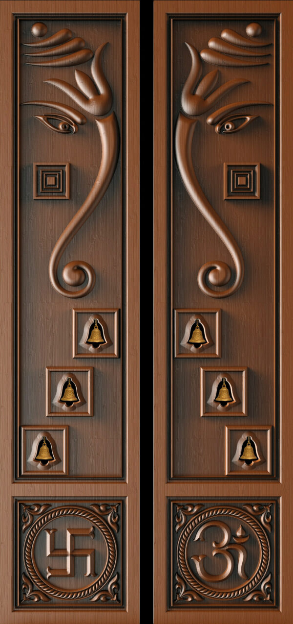 Teak Wood Poojaroom Door 4