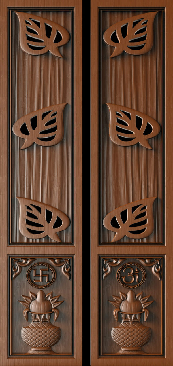 Teak Wood Poojaroom Door 3