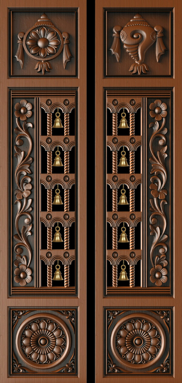 Teak Wood Poojaroom Door 2