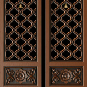 Teak Wood Poojaroom Door 1